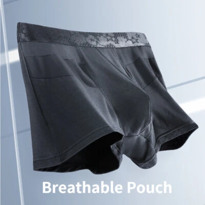 Mens Underwear Modal Boxer Briefs Breathable U Pouch Panties Soft Underpants