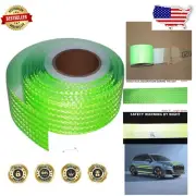 Aesthetic Green Reflective Tape 3''x66ft - Strong Adhesive, Wide Applicability