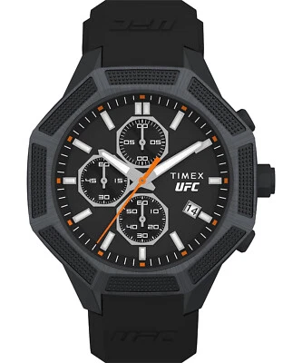 New Timex Official UFC King Chrono 100m Watch Octagon Shape Case TW2V87200 £195