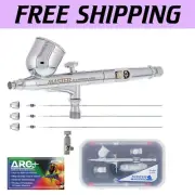 Lightweight Dual-Action Airbrush Set with Quick Disconnect & Flow Control Valve