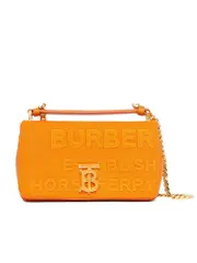 Burberry Small Horseferry Linen Cotton Canvas Lola Bag