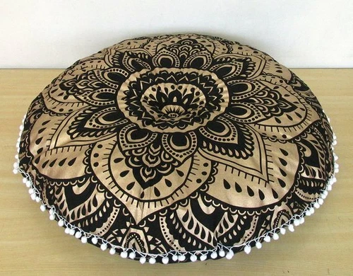 Indien Round Mandala Floor Cushion Pillow Pouf Cover Dog Bed Covers Wall Decor