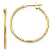14k 14kt Yellow Gold Madi K 1mm Hoop Earrings 26 mm
