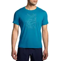 在飛比找蝦皮商城優惠-【BROOKS】男 距離短袖上衣 2.0_太平洋藍/BR山徑