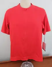 Trek Men's Red Short Sleeve Zipper Front Stretch Circuit Jersey Size XL NWT