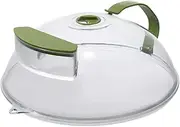 Heating Cover for Food Safe ABS Made Scratch-Proof Drainage Microwave Food Cover Microwave Cover Oven Food Cover, Type 2