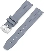 [BANDKIT] For Moonswatch Watch Curved No Gap Rubber Strap For Omega Swatch Joint Planet Series Moon Mercury Curved Rubber Strap Men Women 20MM Watchbands