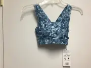 SCORPIO SOL WOMENS NWT LANA REMOVABLE PADS CROSS-BACK PRINT SPORTS BRA -- XS