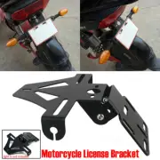 Universal Motorcycle License Number Plate Holder Mount Bracket Adjusted Metal