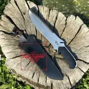 17”Handmade Jack Krauser's knife game Resident Evil full tang With Leather Cover