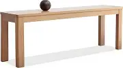 YQMHEZ Natural Slat Dining Bench, Bedroom Wood Bench, Living Room Bench, Farmhouse Wood Bench, Entry Way Bench, Wooden Bench for Bathroom, Kitchen, Foyer, Hallway(Wood Color,100cm/39.3in)