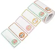 KICHOUSE 300/roll Classroom Desk Name Tags Adorable Name Stickers for School Desk Decorative Nameplates