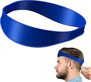 Neckline Shaving Template and Hair Trimming Guide, 1PC Curved Silicone Haircut Band,Self Hair Trimming Guide,Silicone Haircut Bands Neckline Shave Template,DIY Home Trimming and Cutting Guide,Blue