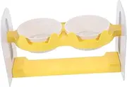 Happyyami 1 Set Ceramic Cat Bowl with Stand Tilted Pet Food and Water Dish for Cats and Kittens Durable Smooth Surface Easy to Clean for Indoor Use