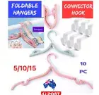 Portable Folding Clothes Hangers for Clothes Travel Drying and Connector Hooks