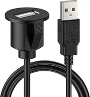 Universal Auto USB Extension Cable Dashboard Flush Mount for Car Radio Stereo Android Wince Head Unit DVD CD Media Player 3 Feet