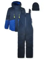 Iextreme Boys' 2-Piece Snowsuit Jacket Set Outfit Color: black Size: 4