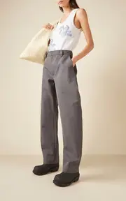 [Bottega Veneta] Wool-Cotton Tapered Trousers