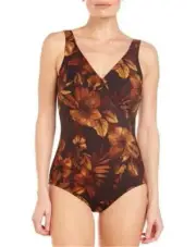 MIRACLESUIT WRAP MIRACLE ROSE BLOOM SWIMSUIT SWIM SUIT 14 SWIMMING COSTUME BEACH