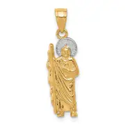 10k Yellow w/Rhodium Saint Jude Charm