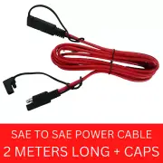 SAE TO SAE 12V DC Power 14AWG Extension Cable Long Solar 4WD Battery Charging 2M
