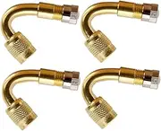 ifundom 4pcs 45 Copper Tire Valve Stem Extender Adaptor Valve Extension for Cars Motorcycles Bicycles Durable and Portable Design for Easy Installation and Travel