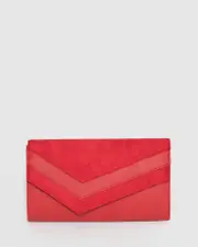 Red Mila Arrow Clutch Bag