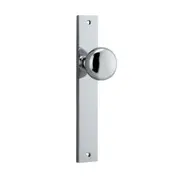 Iver Cambridge Door Knob on Rectangular Backplate Chrome Plated