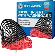 The Grit Guard Insert with Washboard Combo Pack (Black/Red)