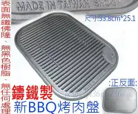 在飛比找Yahoo!奇摩拍賣優惠-全新品  ng裸身 表面無塗層新BBQ鑄鐵製烤肉小盤(可當 