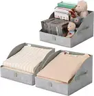 Trapezoid Storage Bin, Closet Shelf Organizers, Fabric Storage Bins with Handles