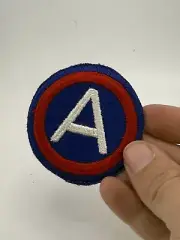 US WWII 3rd Army Sew On Patch- Red White And Blue - A~ Shoulder Patch ~