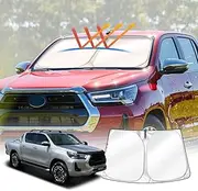 X-CAR Windscreen Sun Shade Compatible with Toyota Hilux 2015-2025 Visor Protector Car Sun Shade