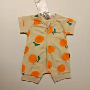 New BONDS orange ROMPER WONDERSUIT SIZE NEWBORN Shop Soiled See Pictures