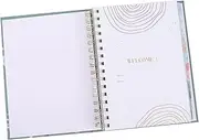 JEWEDECO Portable Monthly Planner Notebook with Rabbit Printing Cover Lightweight Management Notepad for School Office and Travel for Students and Professionals