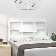 Bed Headboard, Beds Head Frame White 95.5 cm Solid Wood Pine