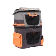 Ibiyaya Double-Decker Two-tier Pet Backpack for Cats & Small Dogs