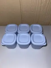 Tupperware Set of 6 Blue containers of 110 ml. New!!!
