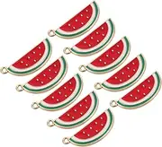 [FRCOLOR] 10pcs Watermelon Slice Enamel Fruit Charms Zinc Alloy Pendant Charms for Jewelry Making Bracelets Necklaces Earrings