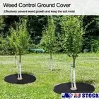 5Pcs Black Tree Mulch Ring Protector Mat Weeding Barrier Portable Plant Cover