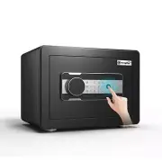 0.8 Cubic Feet Fingerprint Home Safe Box, Digital Security Safe Lock Box Black
