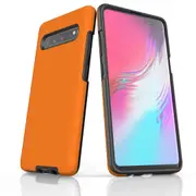 For Samsung Galaxy S10 5G Case, Armour Tough Protective Cover, Orange