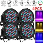 4x 108W RGB 36LED Par Can Lights DMX Strobe Disco Party Stage DJ Lights w/Remote