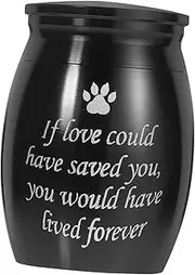 Miniature Pet Cremation Urn with Dog Paw Print Keepsake Container for Pet Ashes Urn for Cats and Dogs Memorial Ashes Keepsake for Beloved Pets