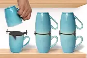 Coffee Mug Organizers and Storage, Kitchen Cabinet Shelf Organizer - Cupboard...