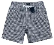 Collars & Co. Riviera Swim Trunks Navy/White Chevron Size XL Mesh Lined NWT $68