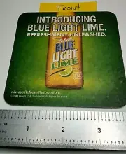 LABATT BREWING CO of ONTARIO CANADA, "LABATT BLUE LIGHT LIME" COASTER.
