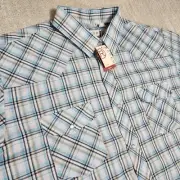 Roper Pearl Snap Shirt Men 2XL Plaid Snap Button Cowboy NEW Rodeo Western