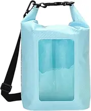 rockible Dry Bag Waterproof Phone Pouch 5L with Adjustable Lanyard Lightweight Waterproof Bag Roll Top Sack for Swimming Kayaking, Light Blue