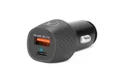 Bonelk Car Charger Carbon Series 20W PD USB-C 18W QC 3.0 USB-A 20W Adapter Black
